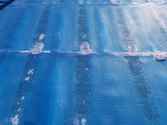 Example of Roller Burn on a solar pool cover