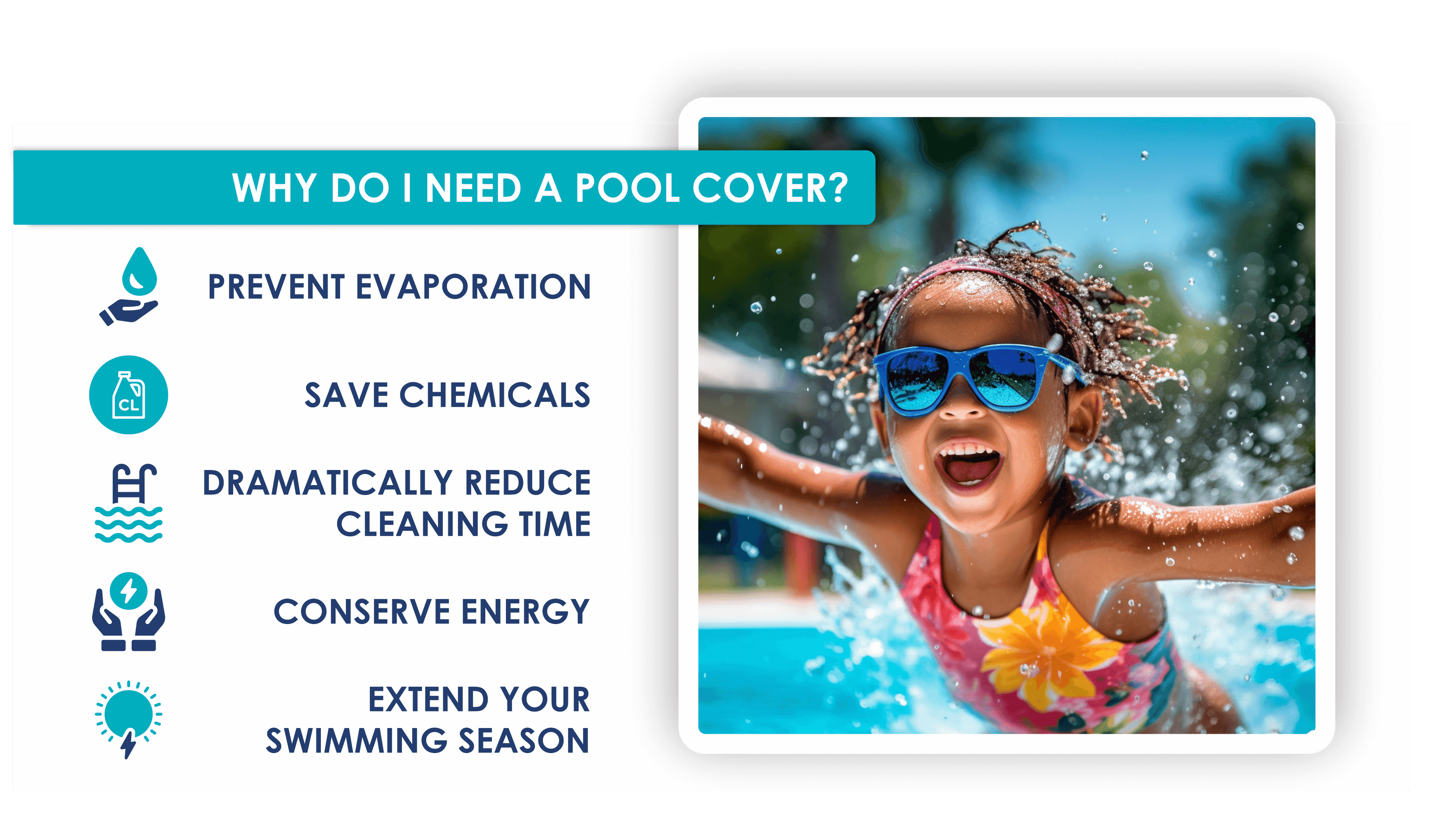 why do I need a pool cover - prevent evaporation, save chemicals, conserve energy
