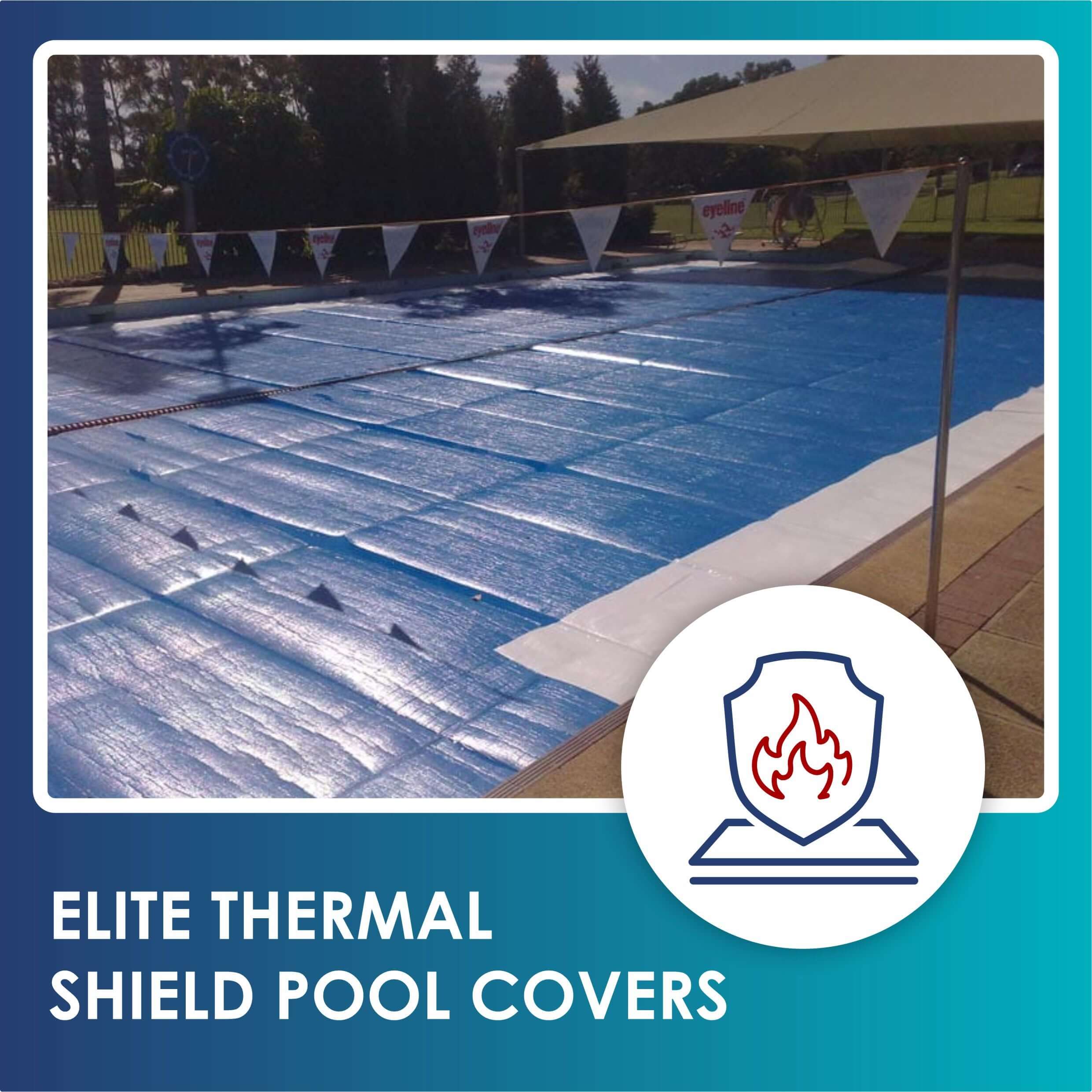 Elite thermal shield pool cover on a commercial pool
