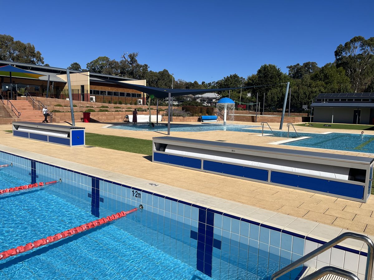Recent commercial pool cover installation