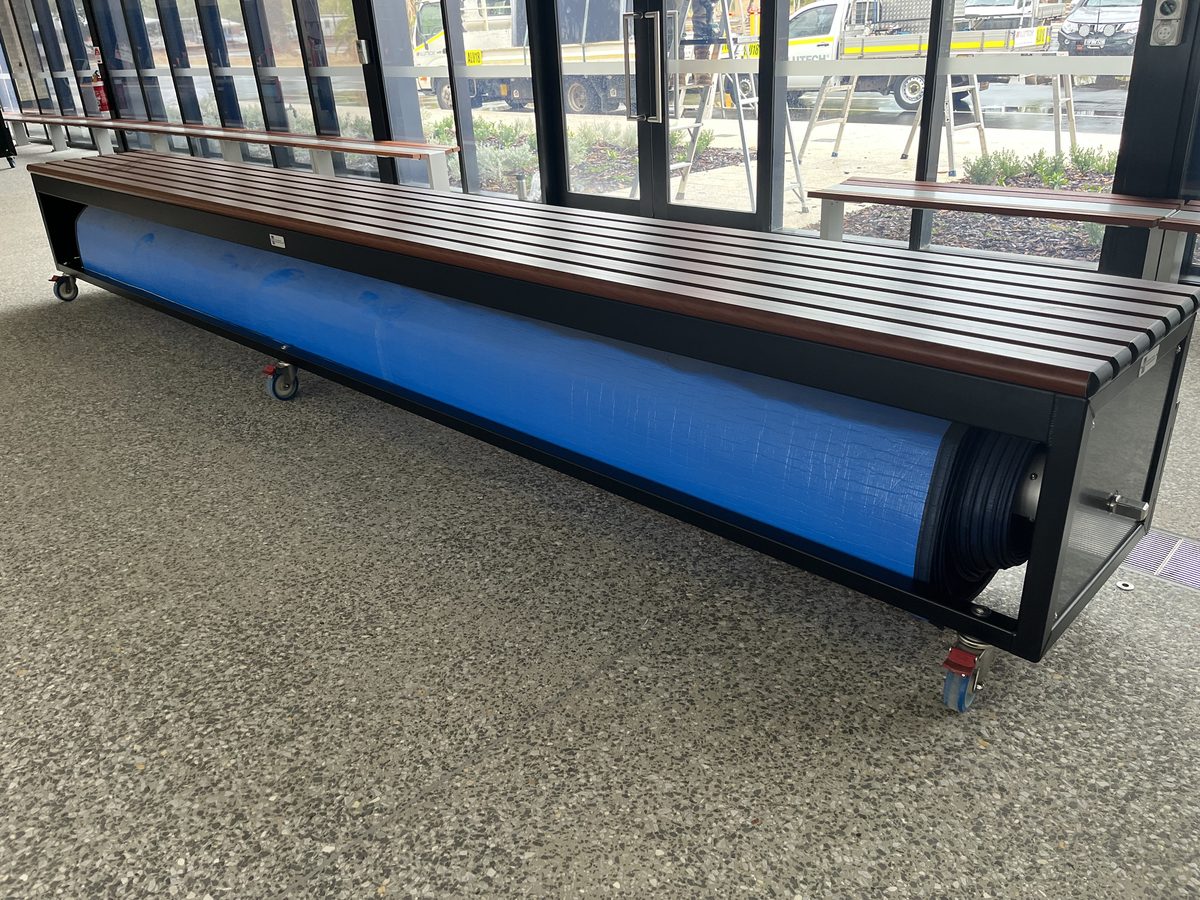 Recent commercial pool cover installation