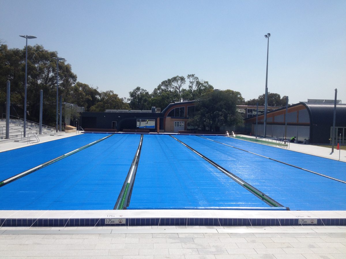 Recent commercial pool cover installation